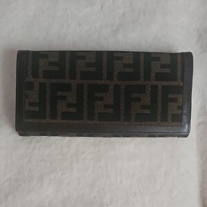 Fendi Black and Brown Wallet